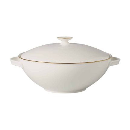 Anmut White Tureen 2.2L – Premium Bone Porcelain Luxury Serving Dish