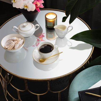 Villeroy & Boch Anmut Gold Dessert Bowl White 240 ml - Image 3