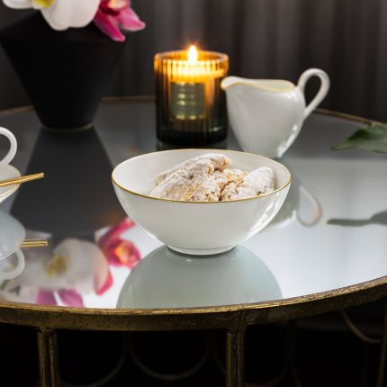 Villeroy & Boch Anmut Gold Dessert Bowl White 240 ml - Image 2