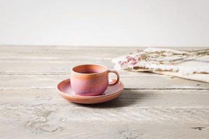 Perlemor Coral Saucer cup 12cm - Image 2
