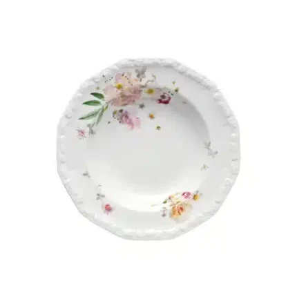 Pink Rose Plate 23 cm deep