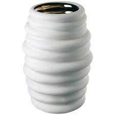 Rosenthal Hop White & Gold Luxury Vase 36 cm – Designer Porcelain by Sebastian Herkner