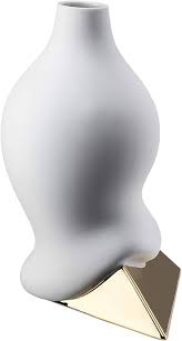 Rosenthal La Chute Gold Titanized Luxury Vase – 28 cm Porcelain by Cédric Ragot