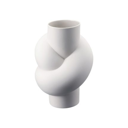 Rosenthal Node White Luxury Vase 25 cm – Matte Porcelain Finish Made in Germany