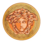 Versace Medusa Amplified Orange Coin Service Plate – 13 Inch Luxury Porcelain