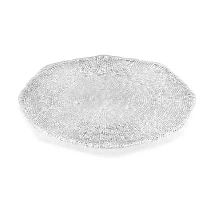 IVV Diamanté clear 37 cm glass platter with textured Diamanté pattern