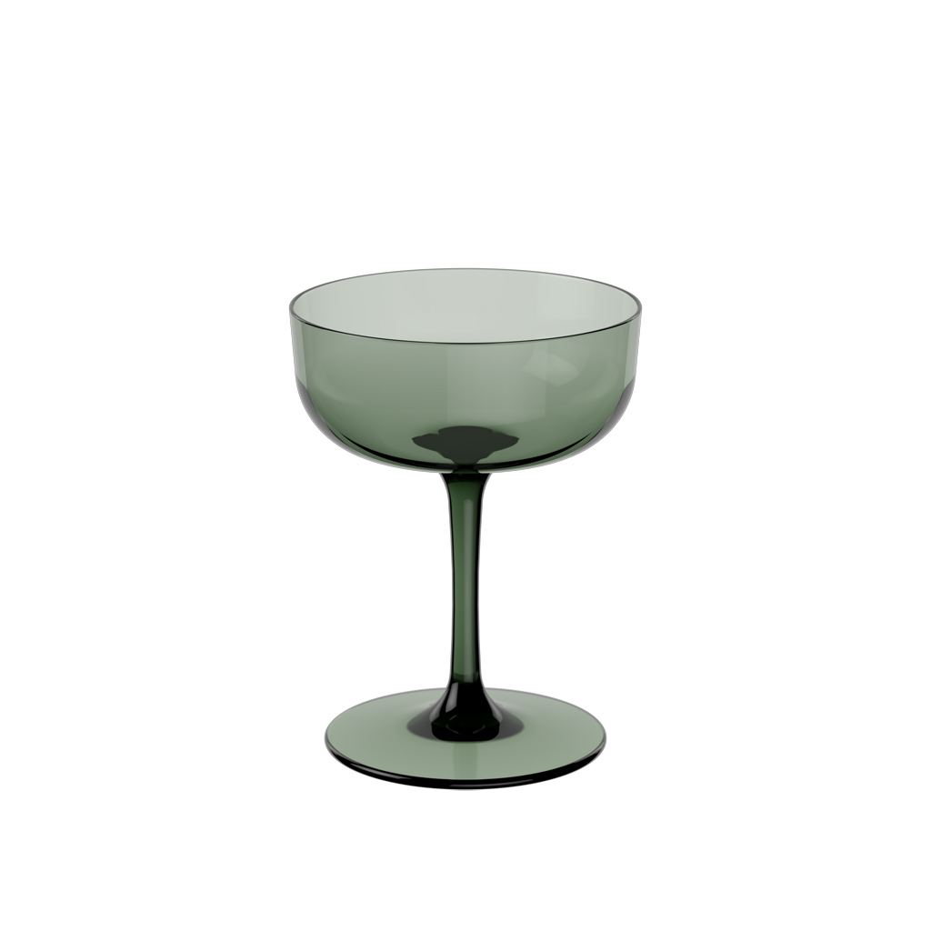 Villeroy & Boch Like Sage luxury champagne bowl set 2 pcs crystal sage green 120 ml