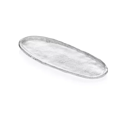 DIAMANTE OVAL TRAY 43X16 CLEAR
