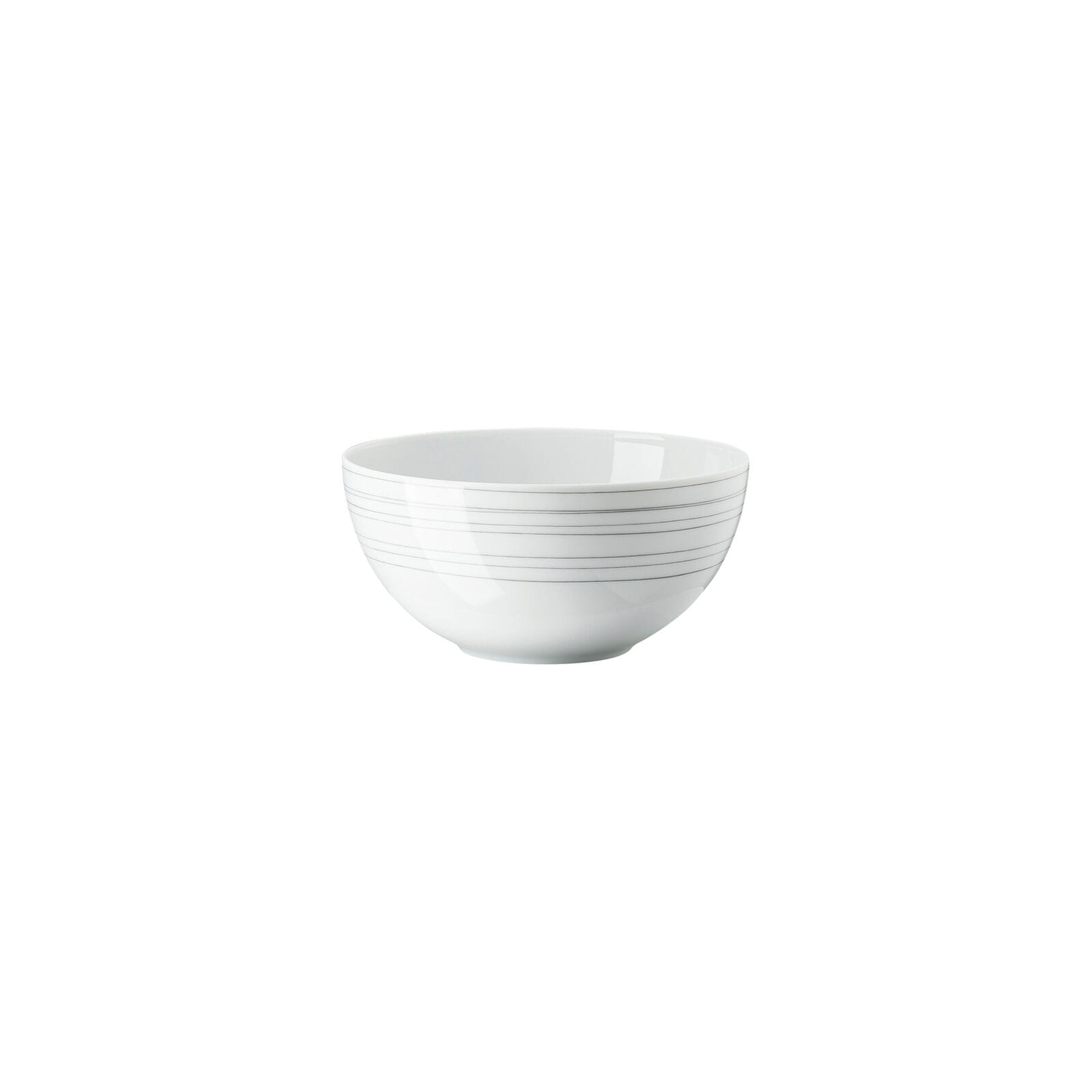 Rosenthal TAC Stripes 2.0 luxury porcelain bowl 14 cm dark grey