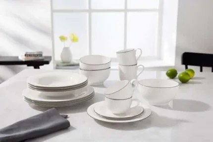 Black Lines Mug with Handle - Image 2